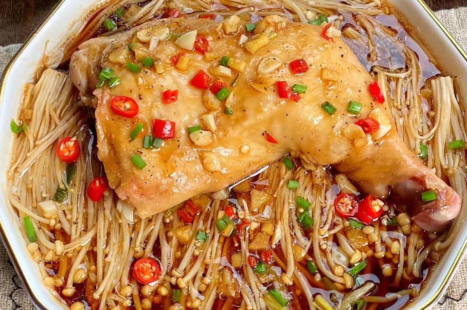 低卡餐，超美味的无油蒸鸡腿～怎么做？