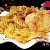 #零嘴#   酥脆土豆片（香辣味）的做法图解10