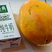 木瓜炖奶的做法图解1