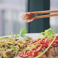 双椒拼色版剁椒鱼头的做法图解8