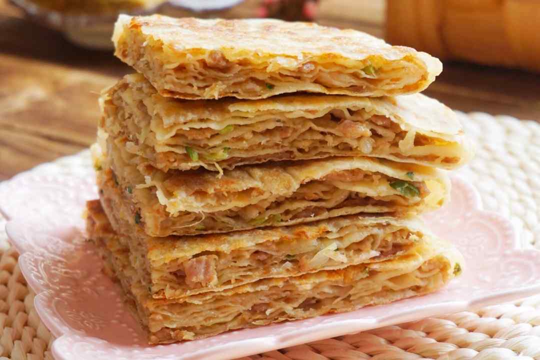 千层葱肉饼