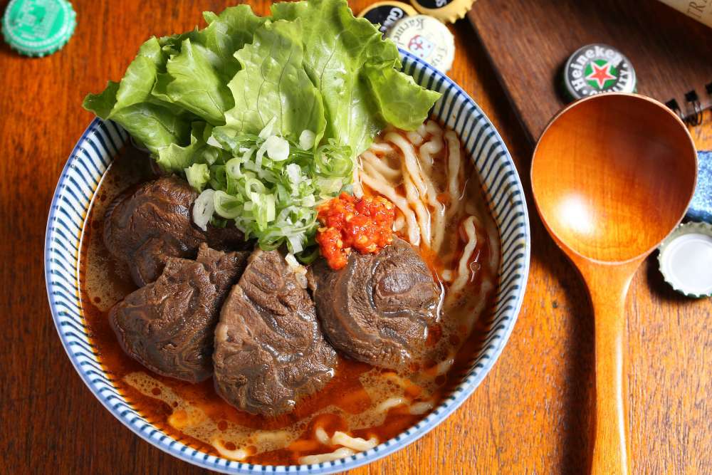 红色美食印章中国风