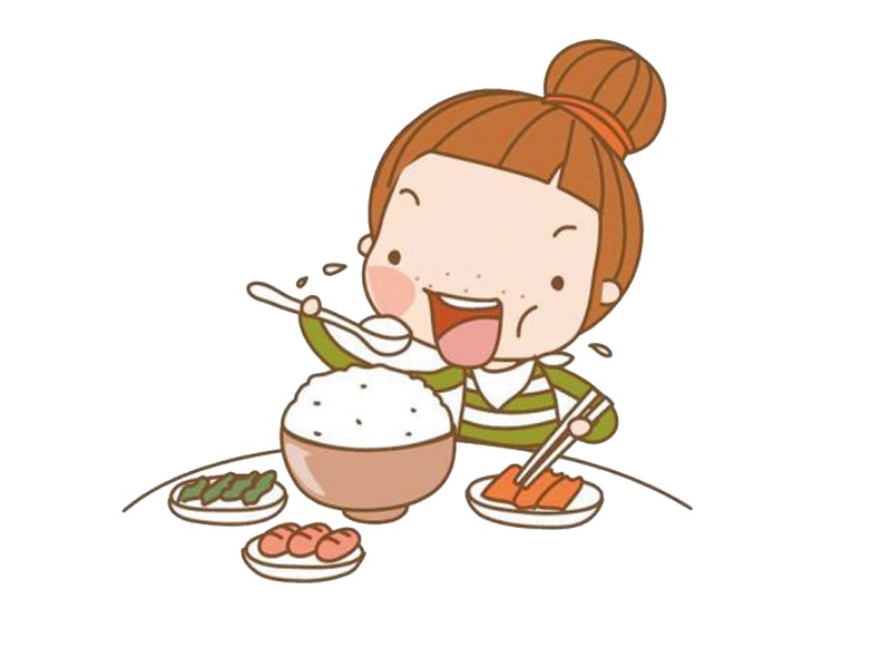 红色美食印章中国风