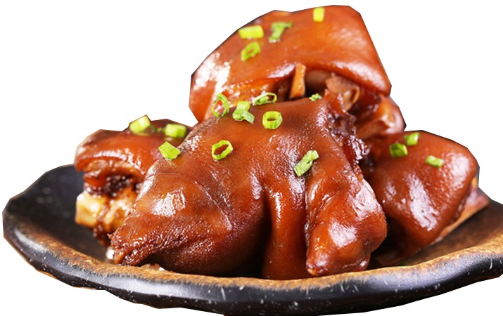红色美食印章中国风