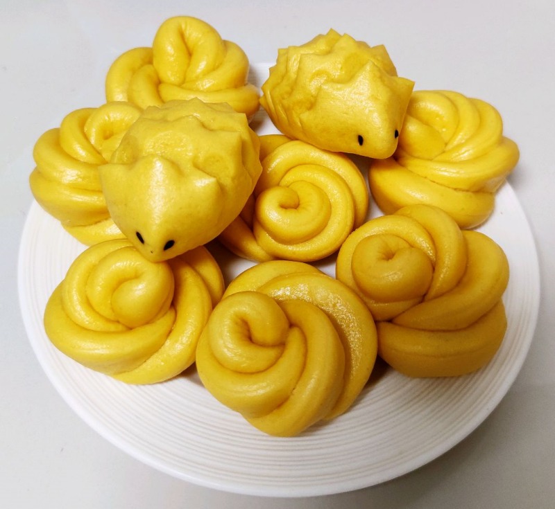 南瓜玫瑰花馒头
