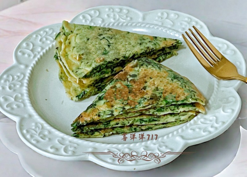 荠菜鸡蛋饼