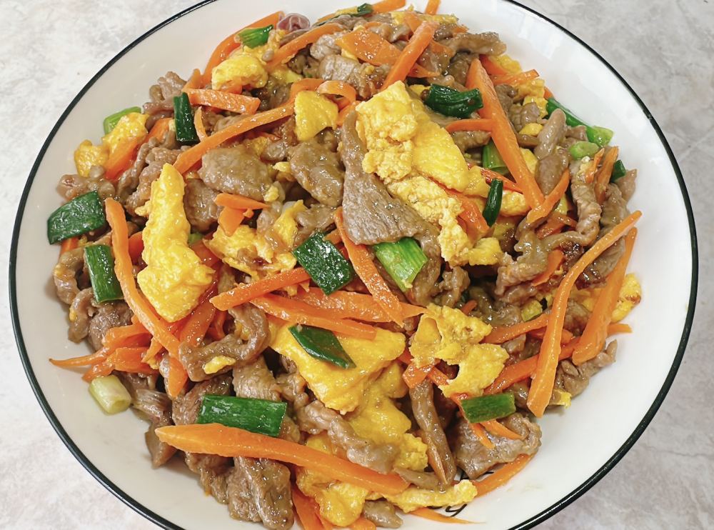 牛肉炒鸡蛋