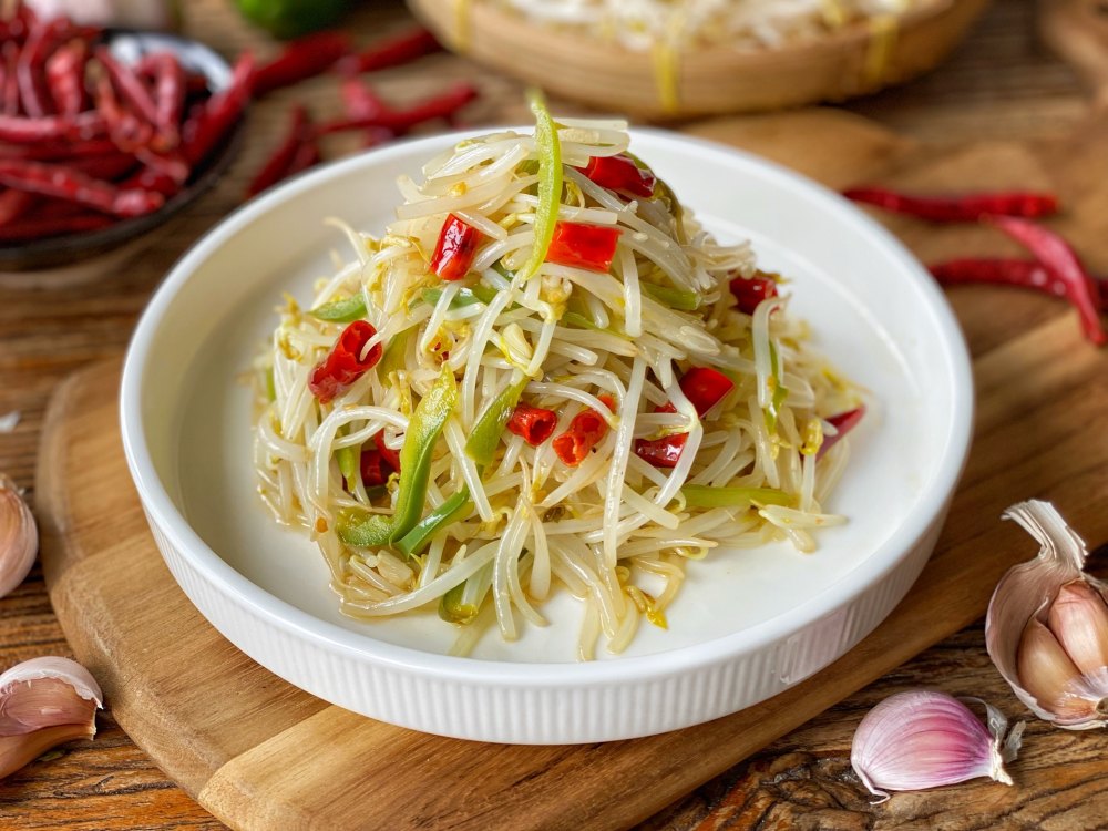 炝炒豆芽菜怎么做？