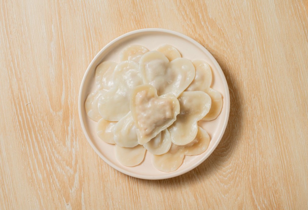 鸡汁爱心饺子怎么做？