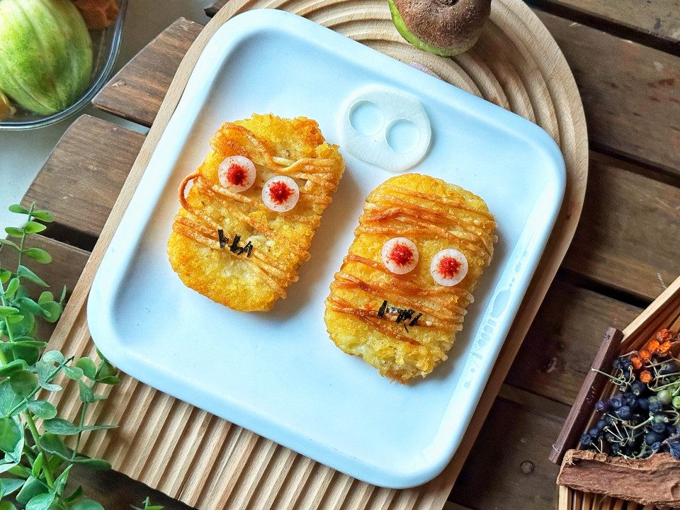 万圣节之红眼木乃伊薯饼怎么做？