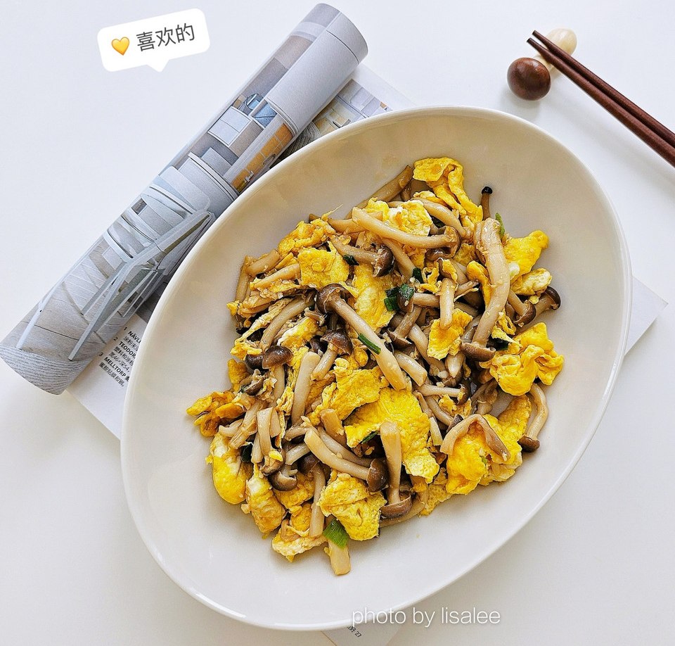 蟹味菇炒鸡蛋