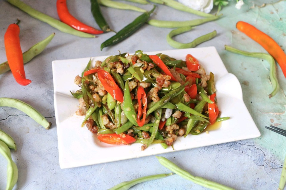 超香辣椒肉沫四季豆