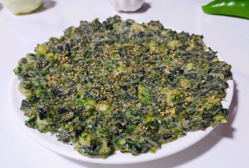 芝麻油煎荠菜饼怎么做？