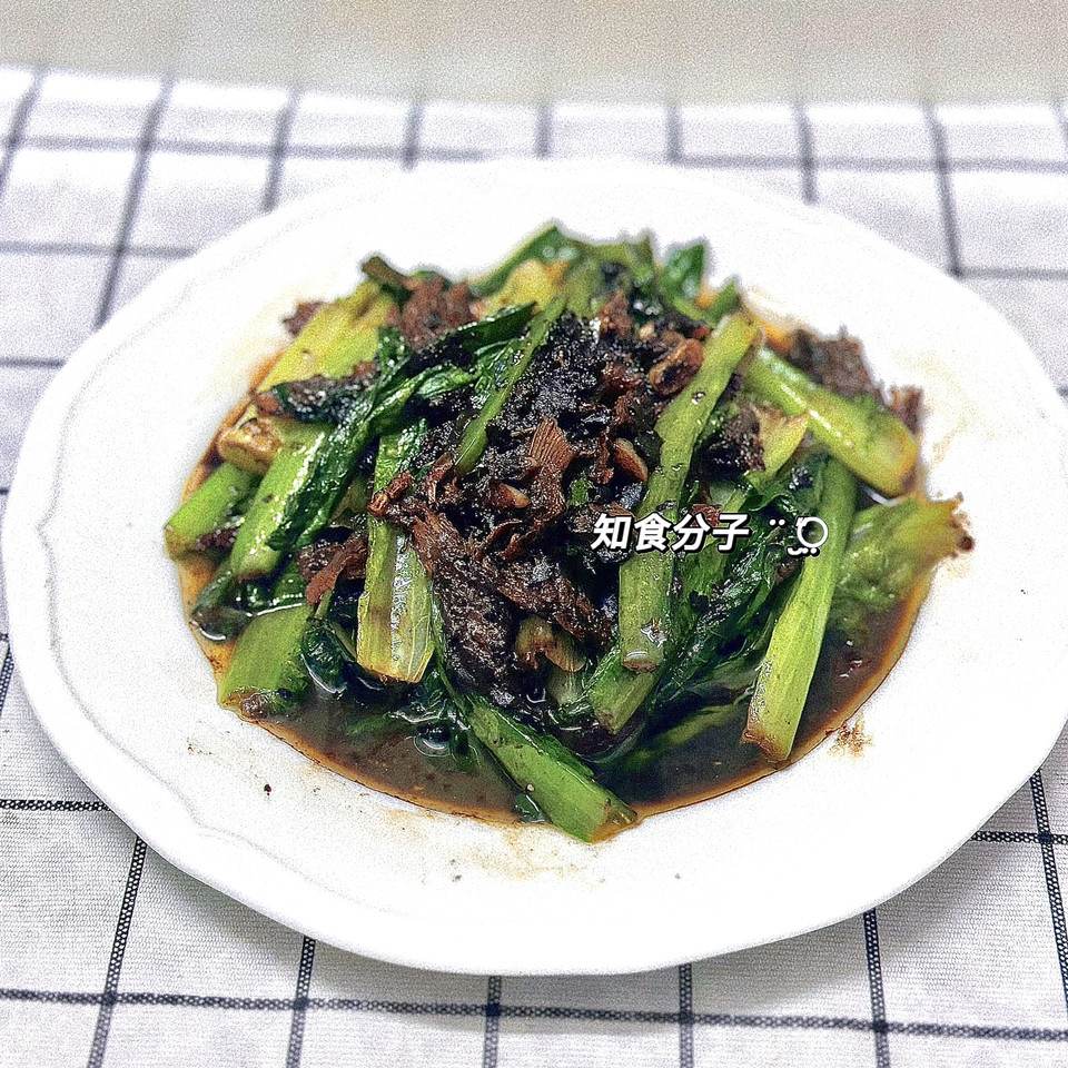 豆豉鲮鱼炒油麦菜