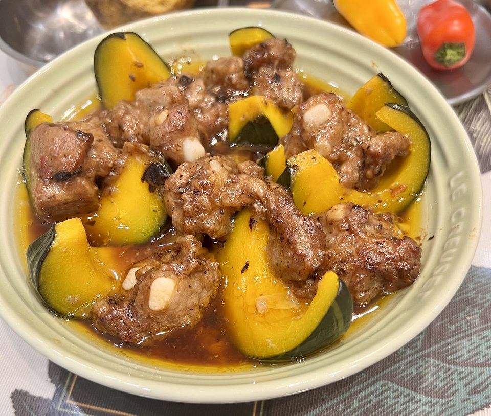 豆豉蒸排骨南瓜