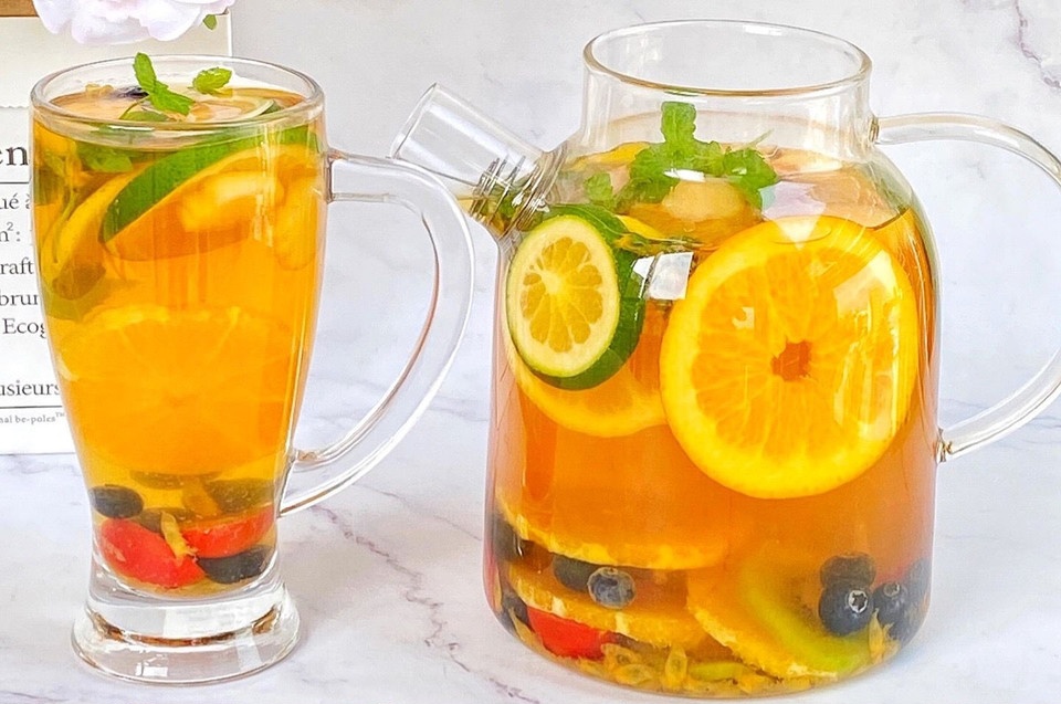 自制缤纷水果茶!美白养颜，夏季必备！！
