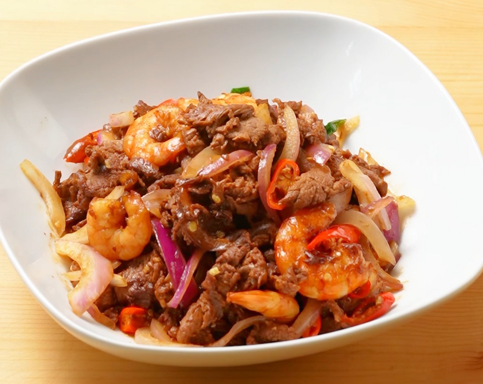 虾仁炒牛肉怎么做？