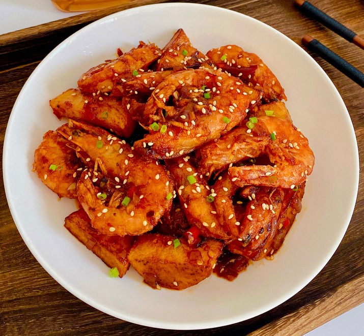干锅土豆虾怎么做？