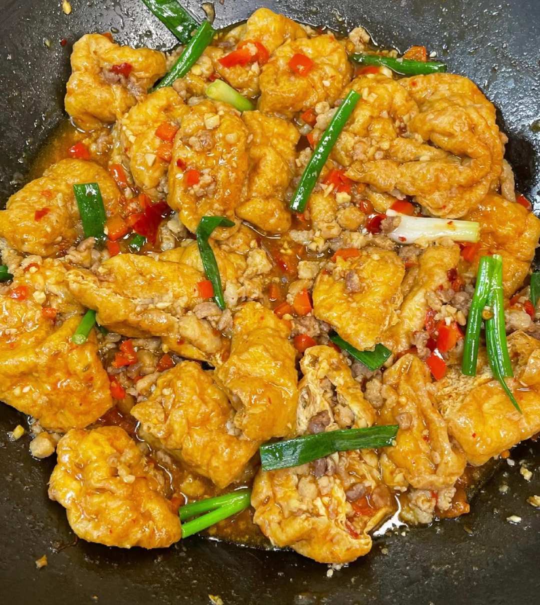 肉末炒豆泡（下饭菜）