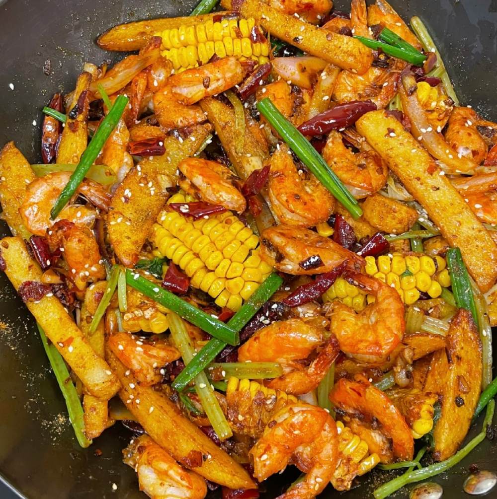 香辣干锅虾（下饭菜）