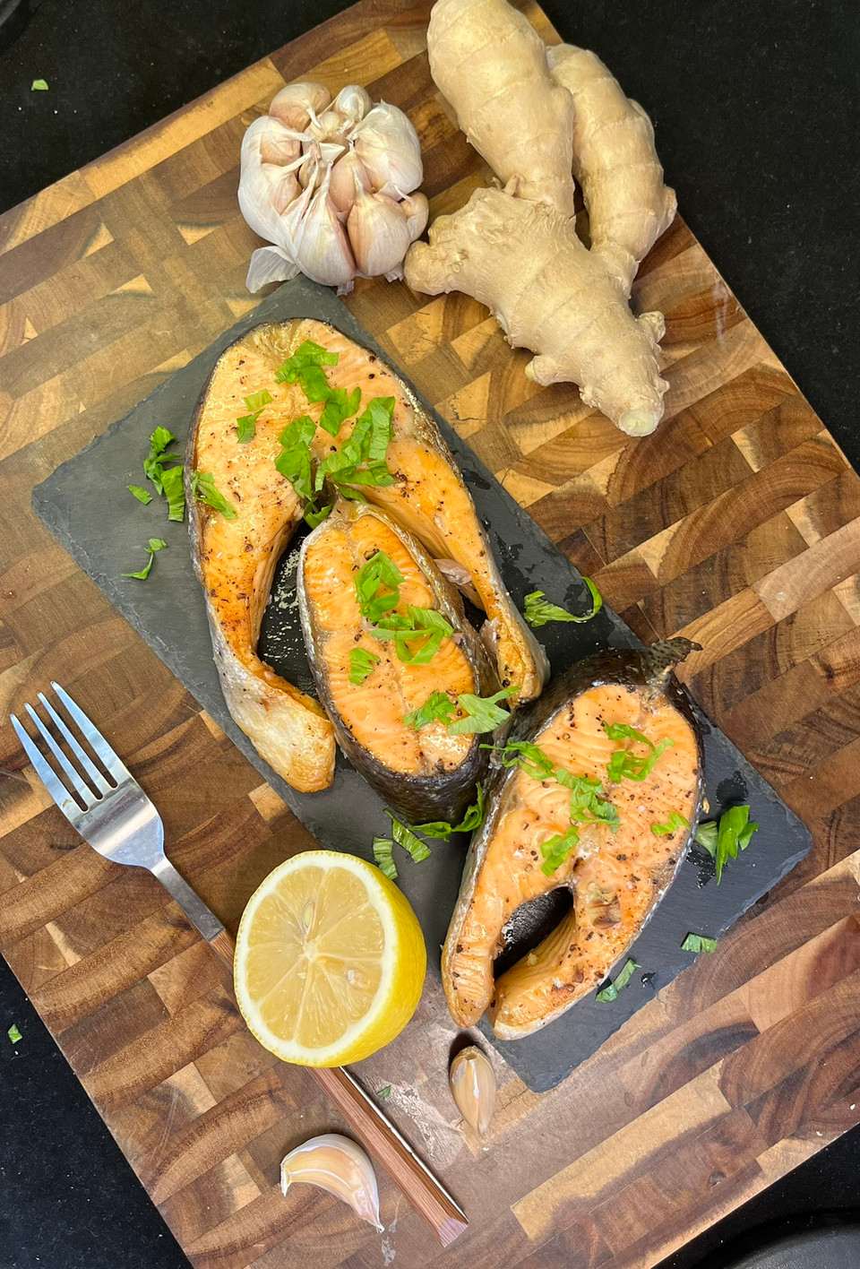 不用开火的优质蛋白，烤三文鱼