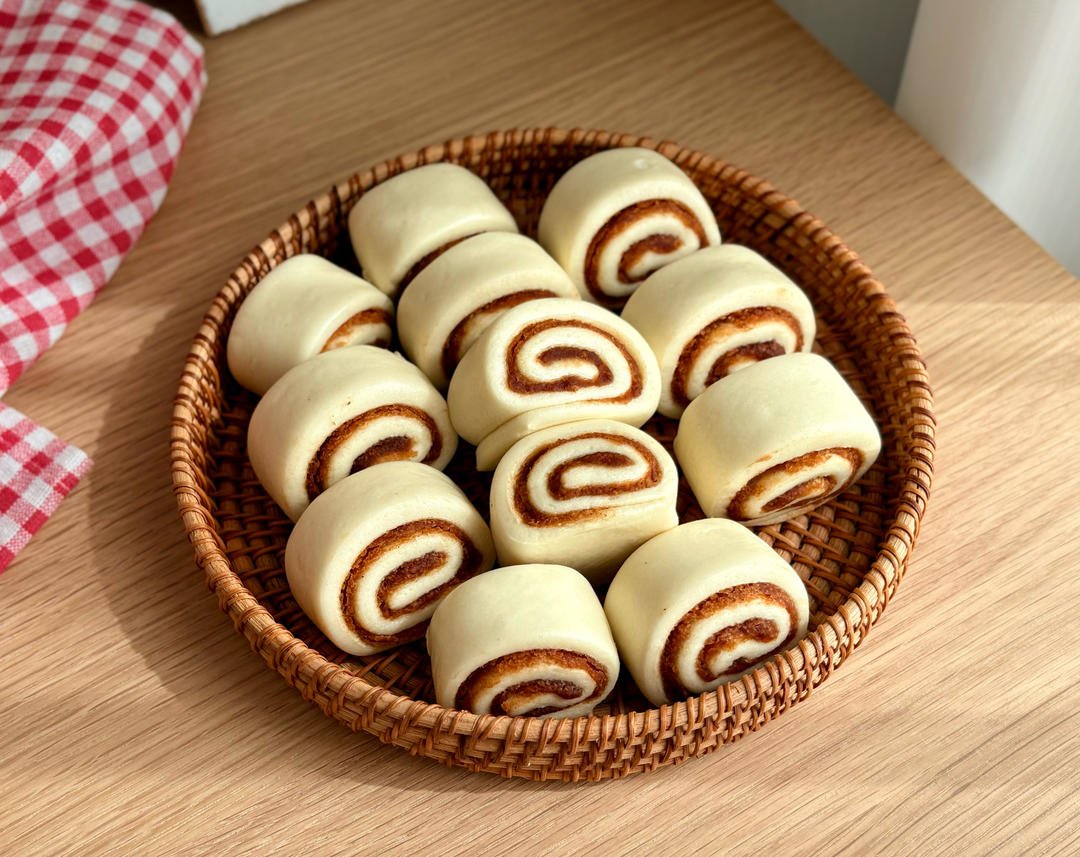 奶香豆沙刀切馒头(一次发酵)