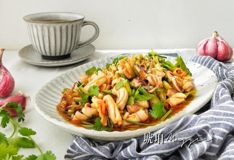 少油健康又营养‼️凉拌小鱿鱼‼️脆辣爽口