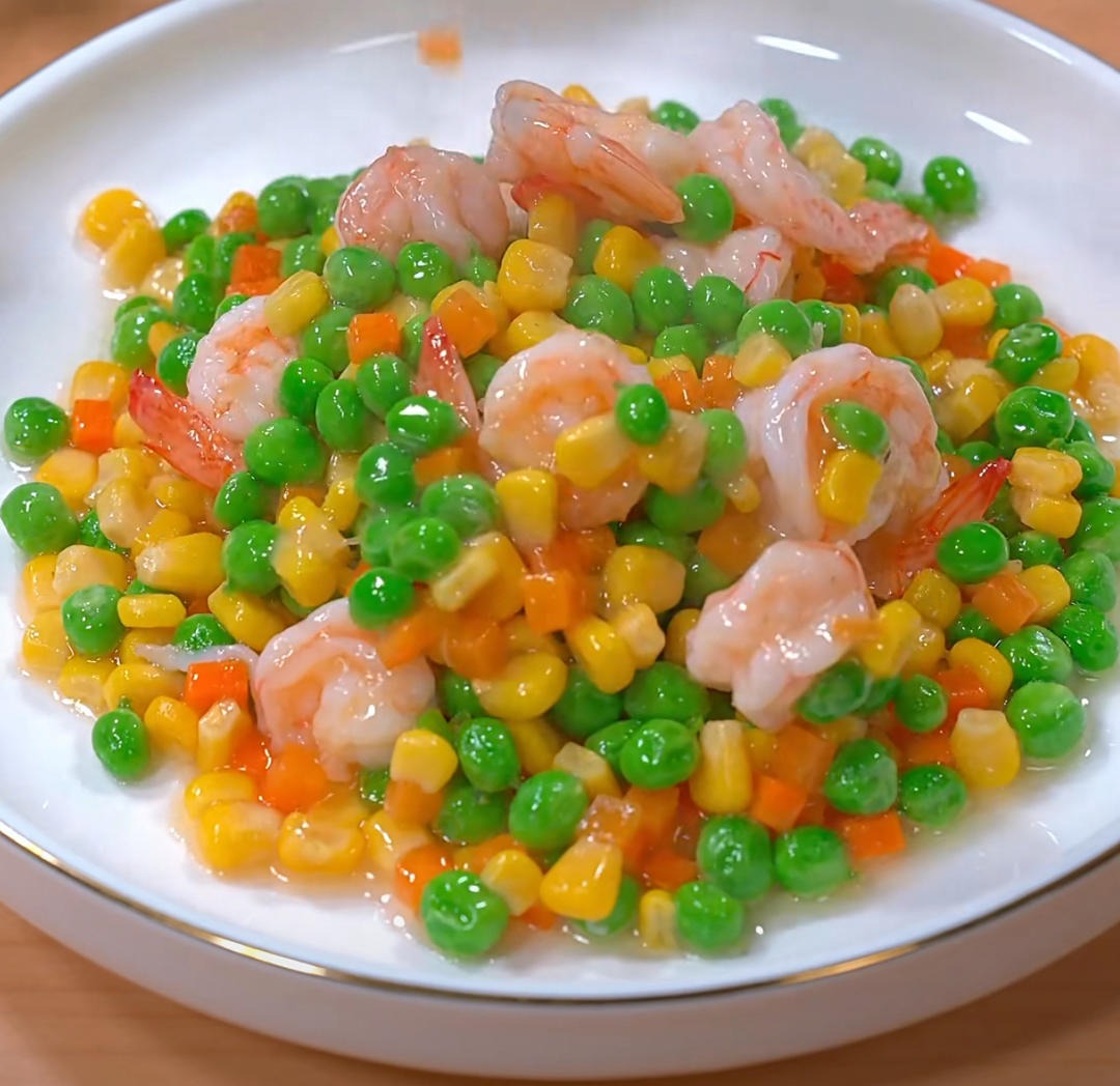 虾仁青豆玉米