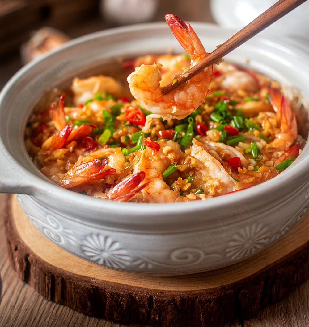 太鲜美！暖暖一锅｜蔬菜虾仁粉丝煲