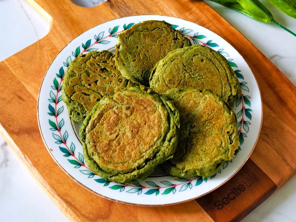 菠菜荞麦发面饼
