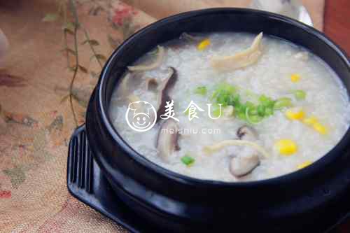 香菇鸡肉粥