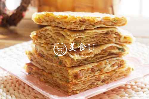 千层葱肉饼