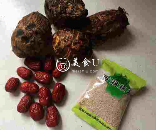 桂花芋艿红枣羹
