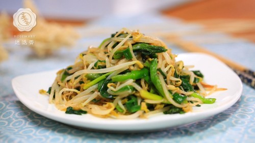 韭菜炒绿豆芽