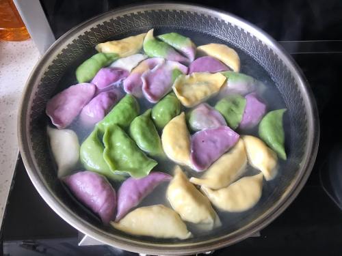 秋季养生菠菜鸡蛋素饺子