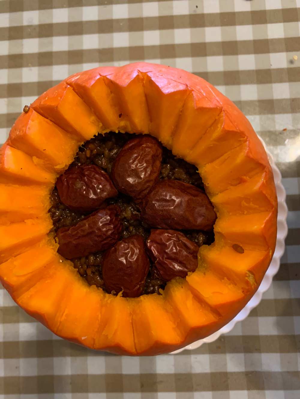 南瓜红糖糯米饭