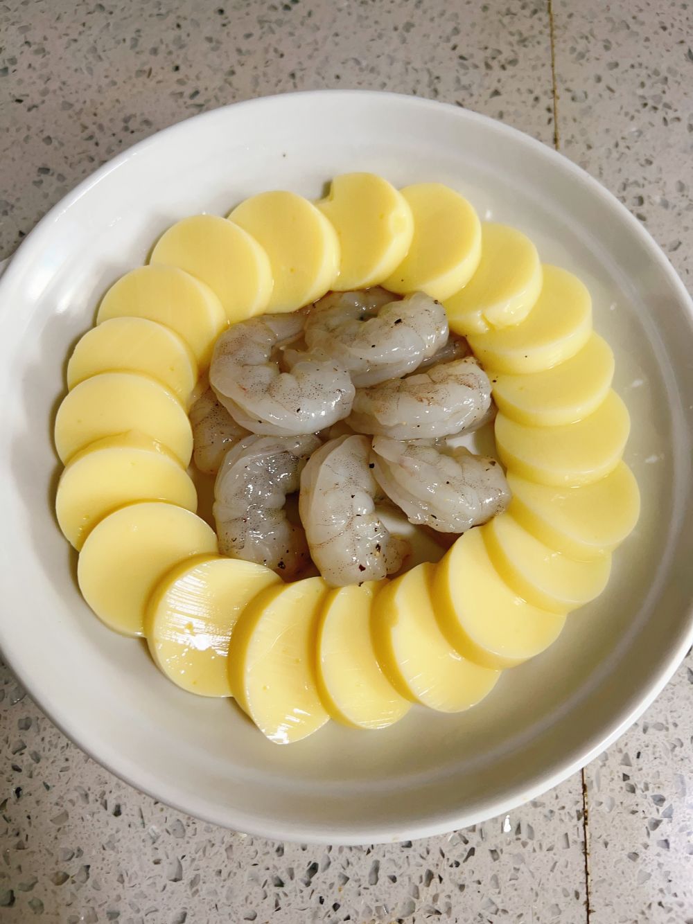 虾仁豆腐蒸蛋，超鲜嫩好吃的减脂餐