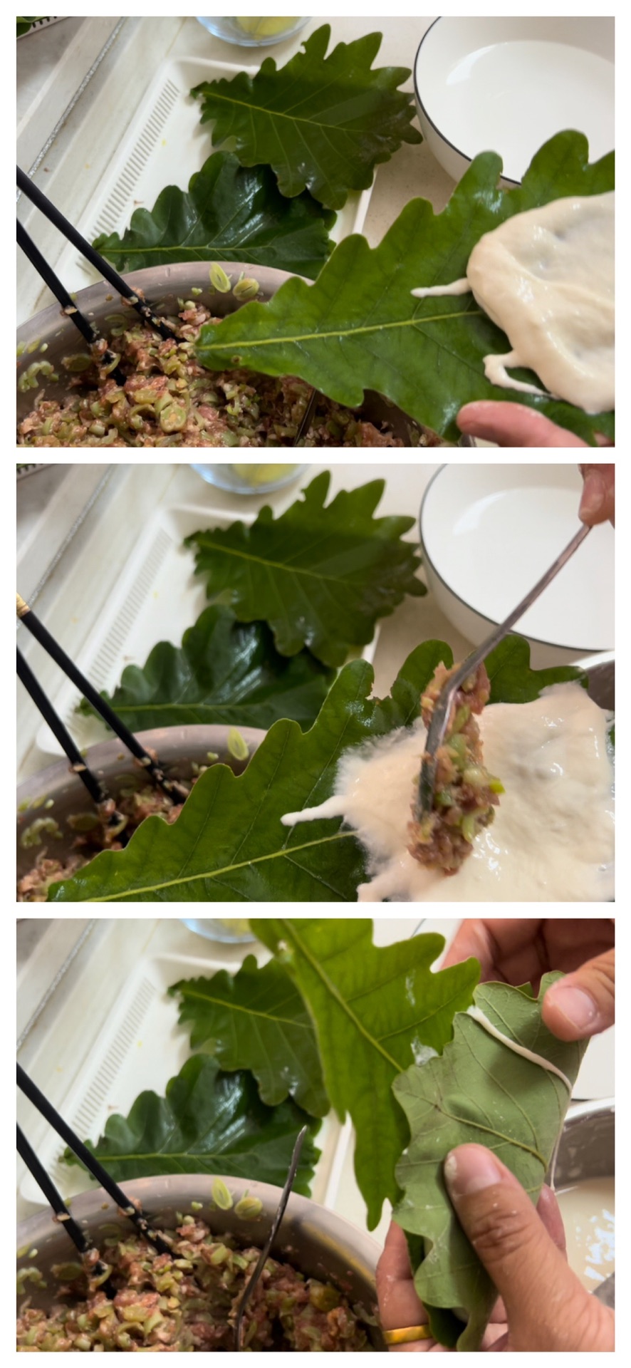 辽宁特色美食桲椤叶饼