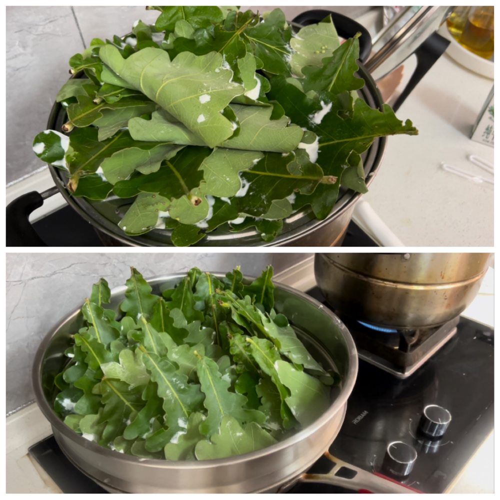 辽宁特色美食桲椤叶饼