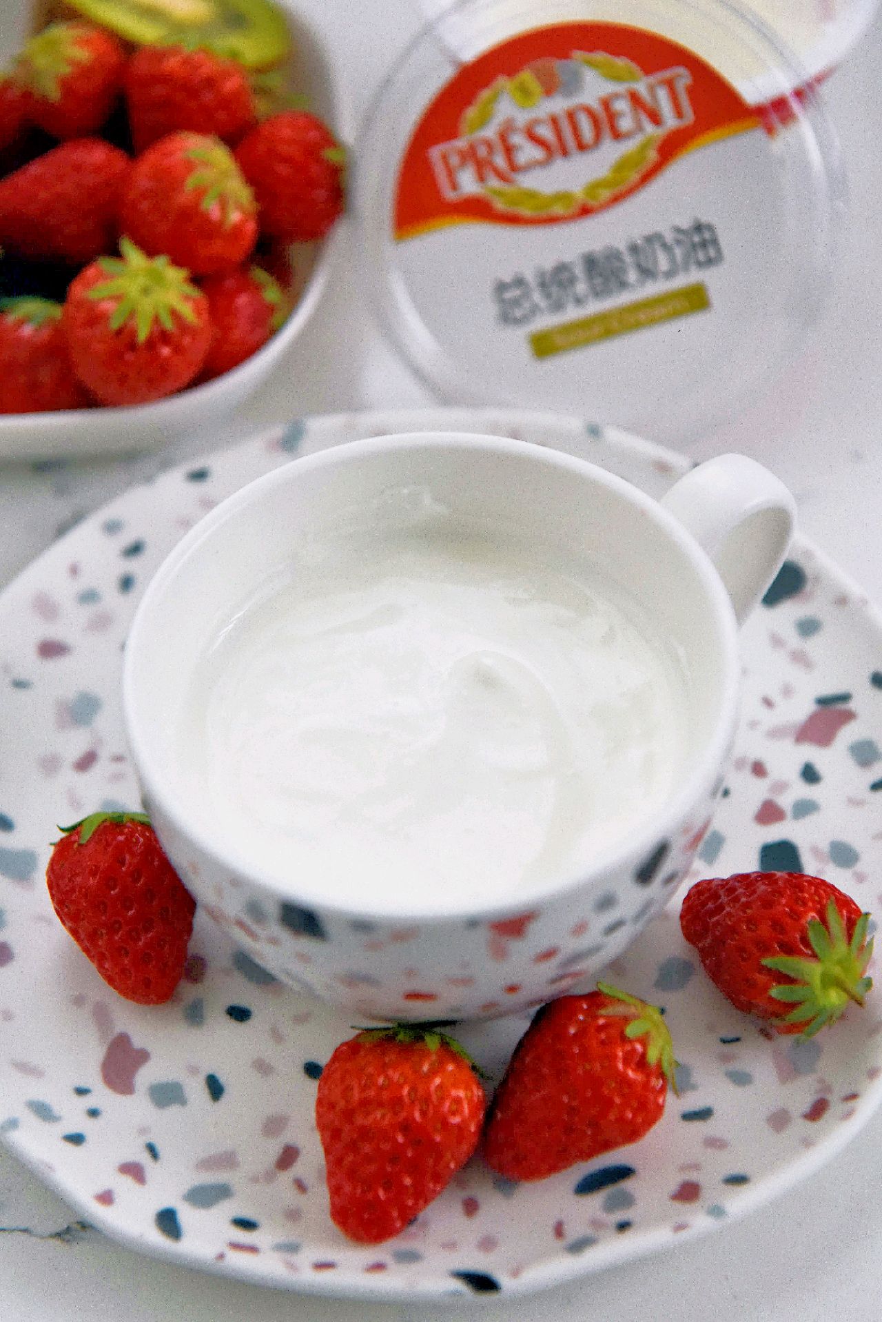 小熊酸奶油水果杯