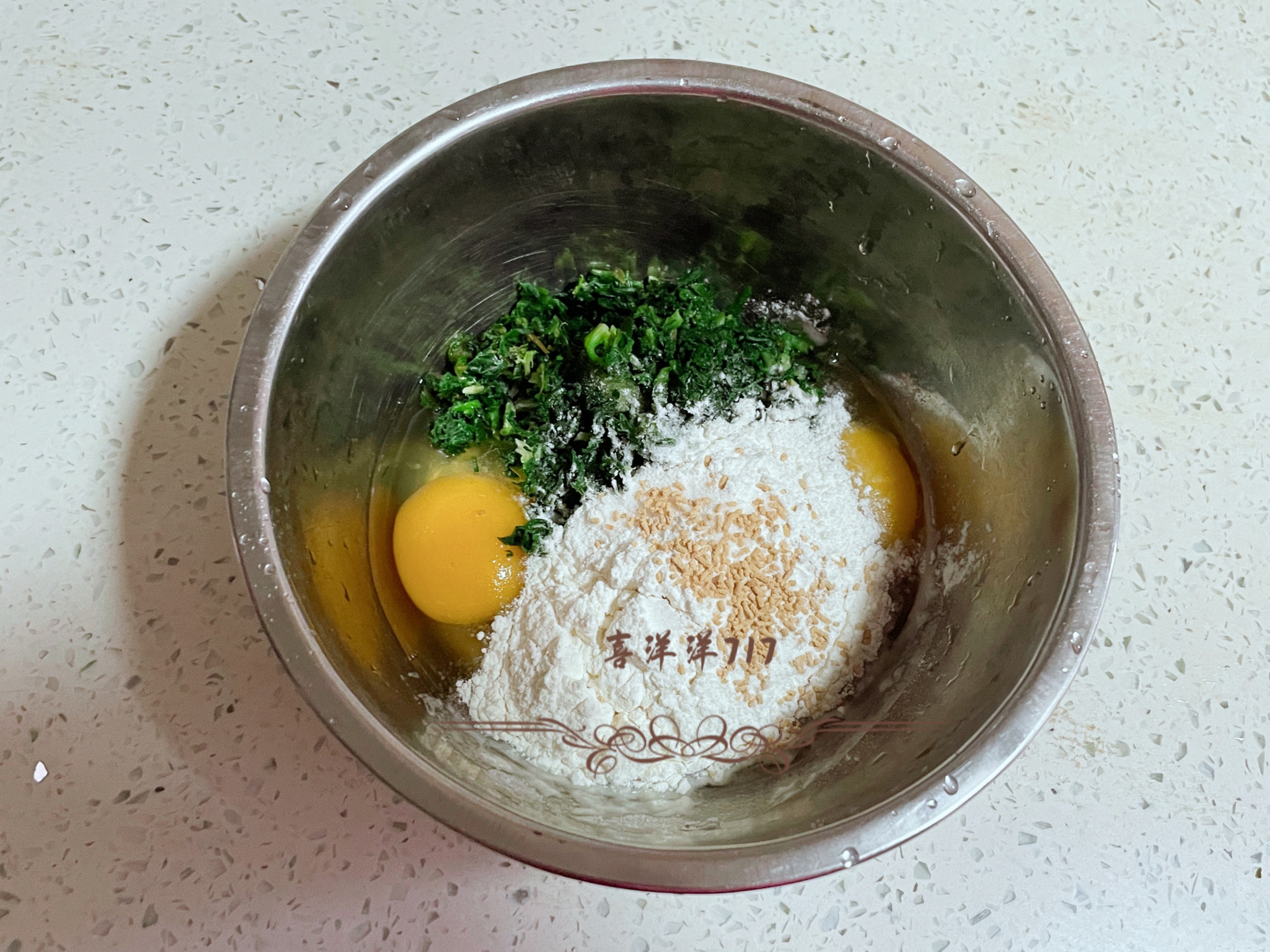 荠菜鸡蛋饼