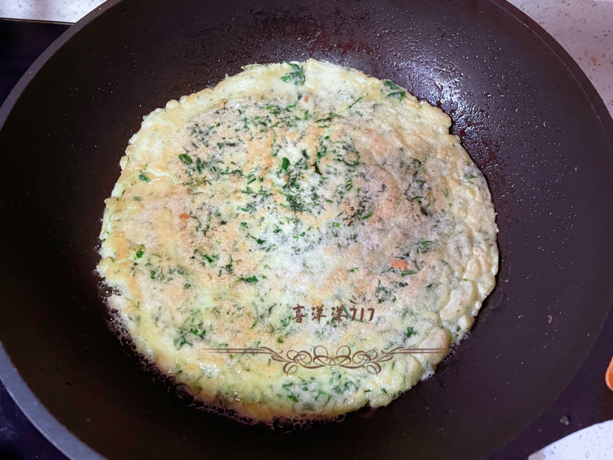 荠菜鸡蛋饼