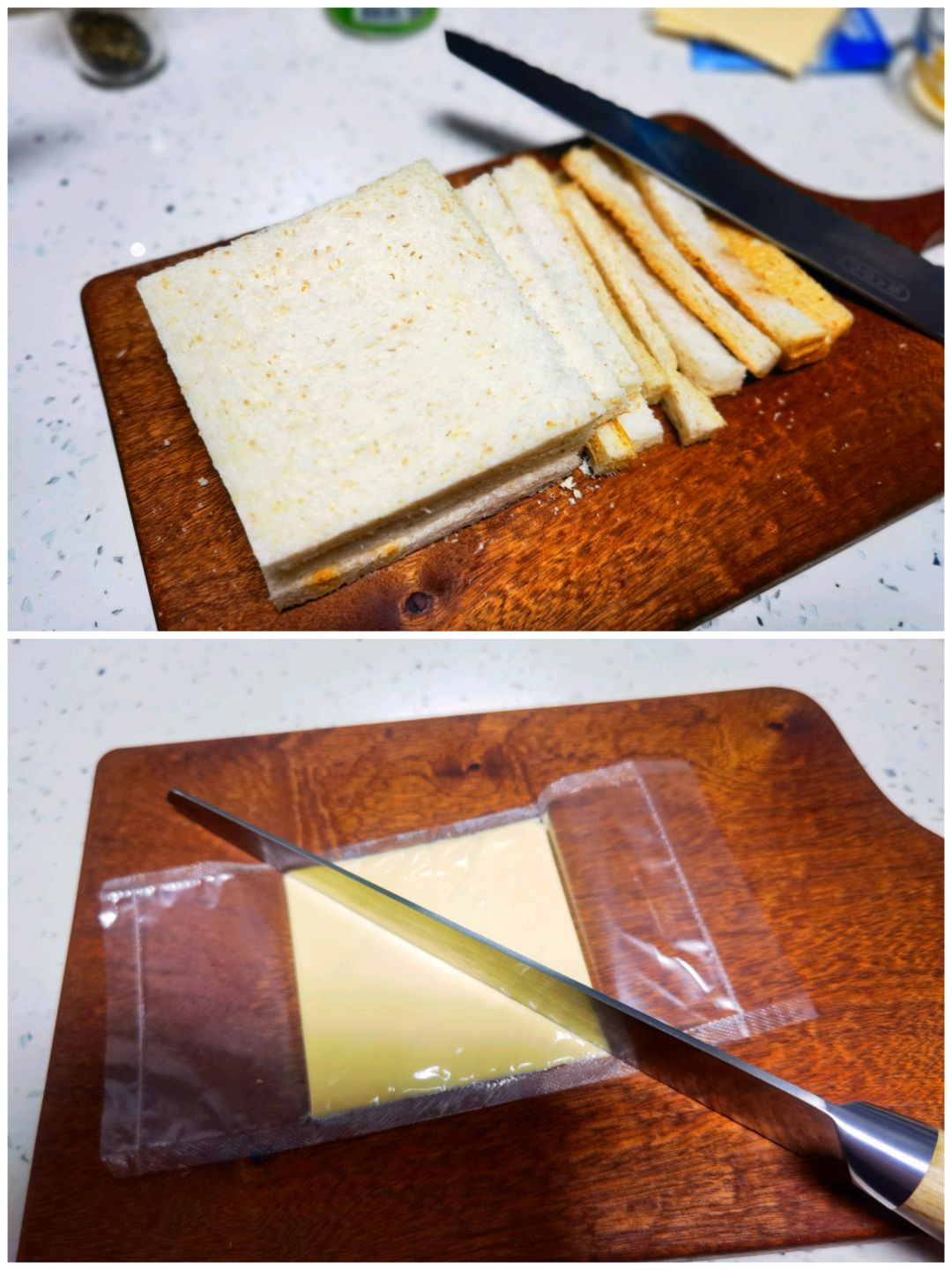 蒜香芝士虾滑吐司