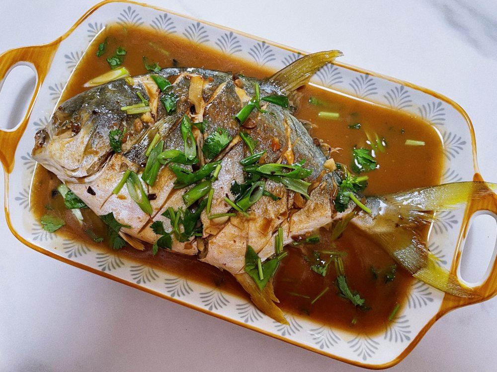 豆豉烧鲳鱼