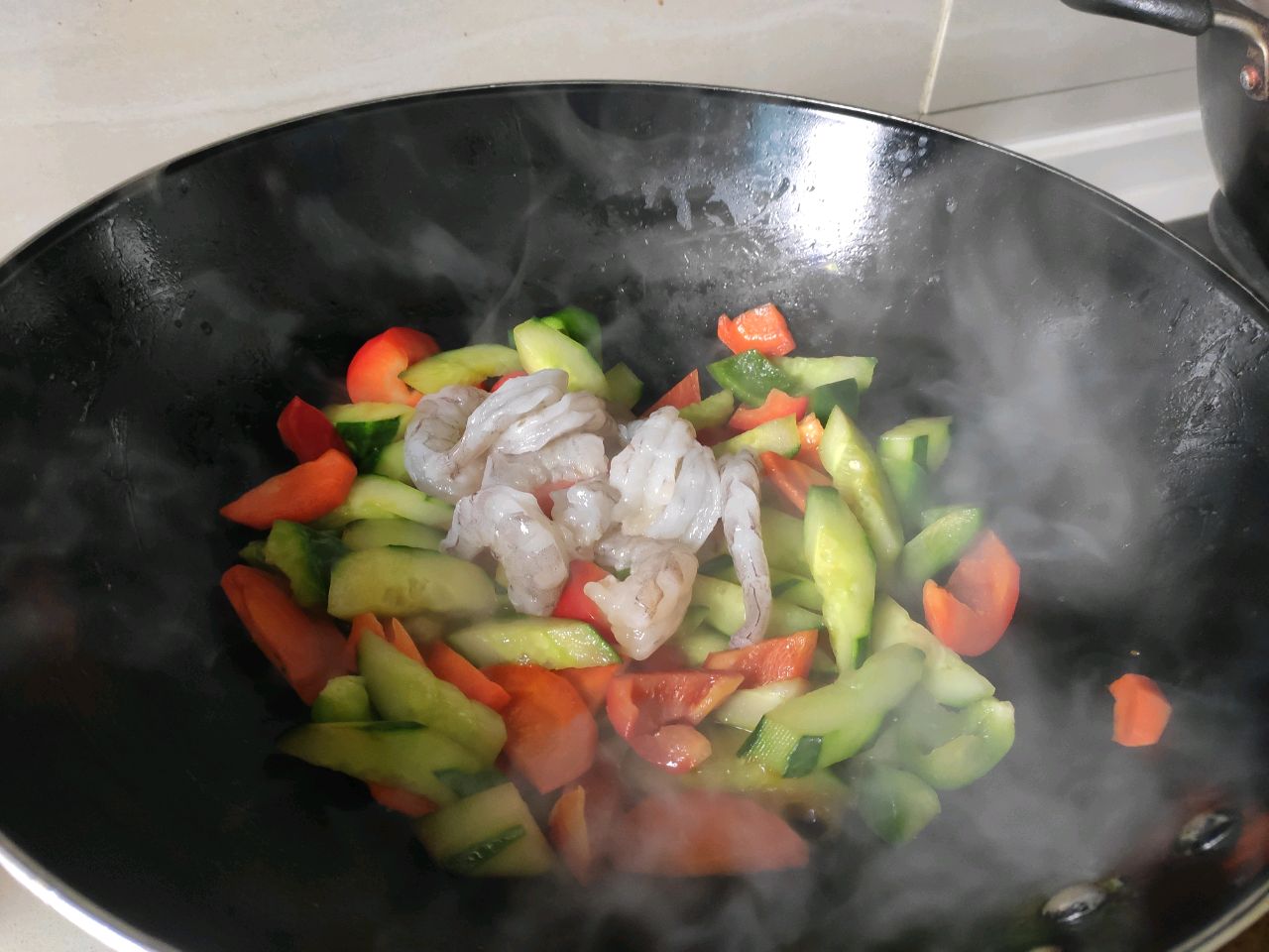 黄瓜炒虾仁