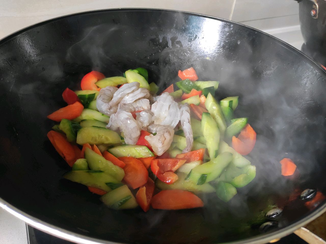 黄瓜炒虾仁