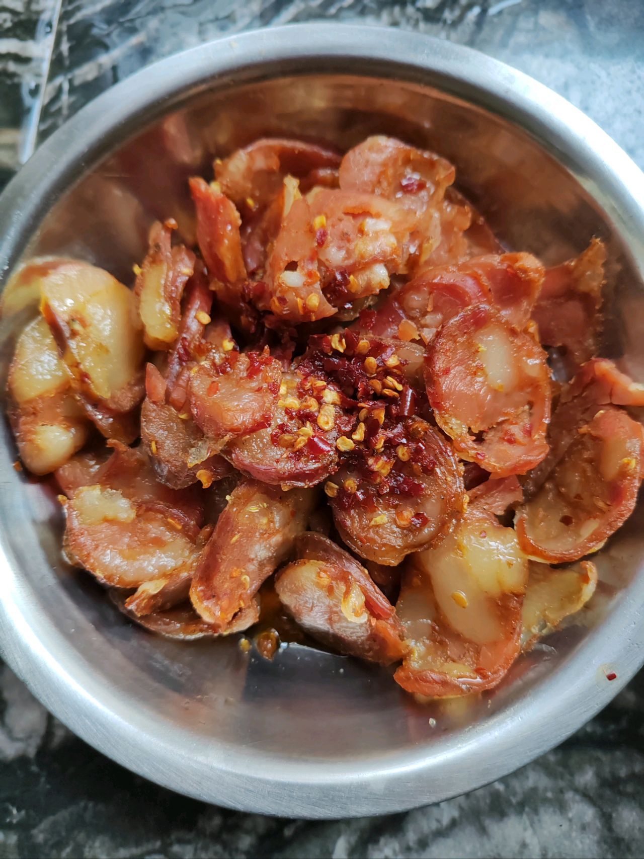 青椒炒腊肠