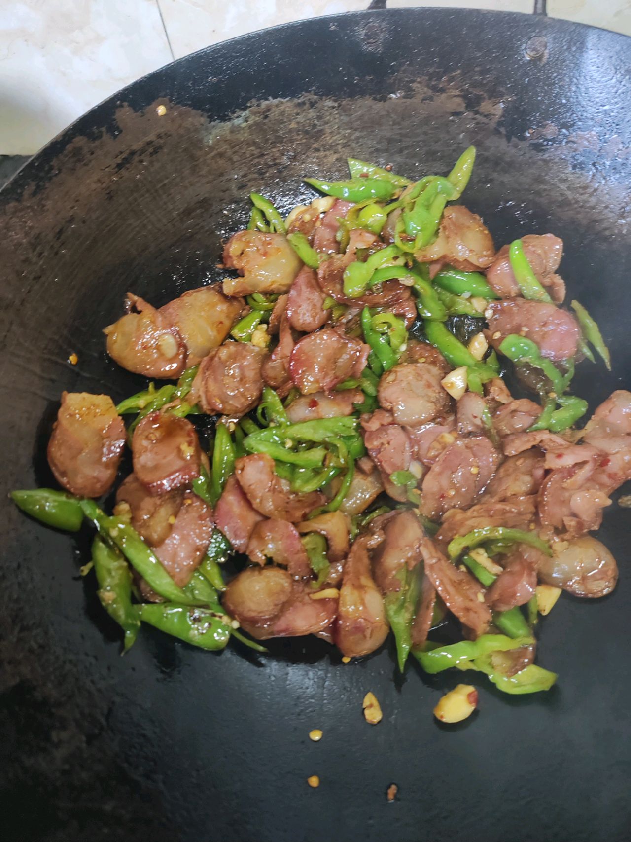 青椒炒腊肠