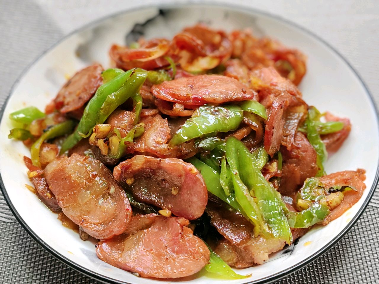 青椒炒腊肠