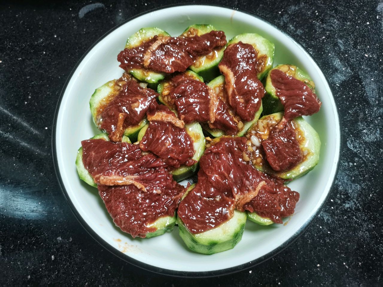 丝瓜牛肉蒸白贝花甲